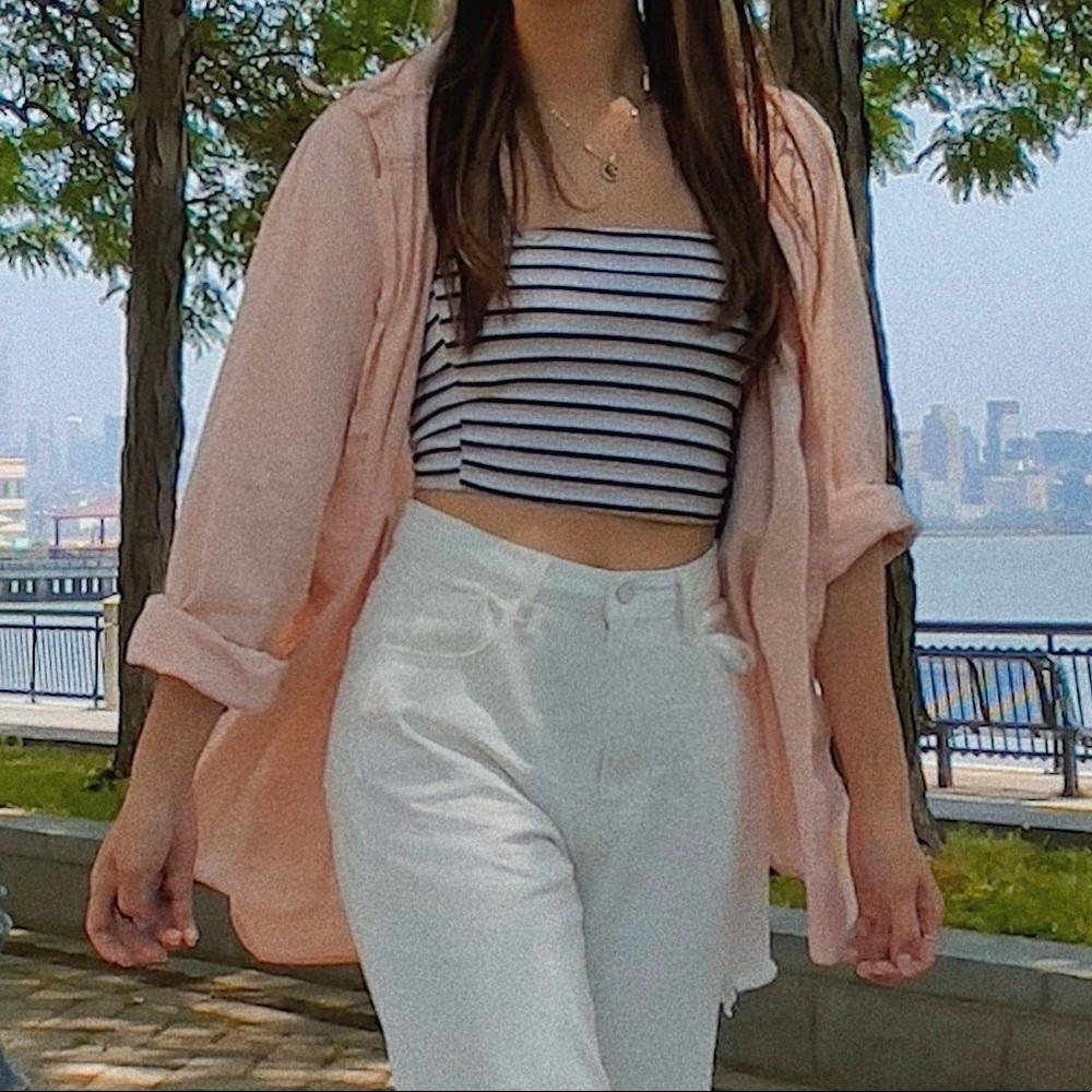 Hollister stripe tube top